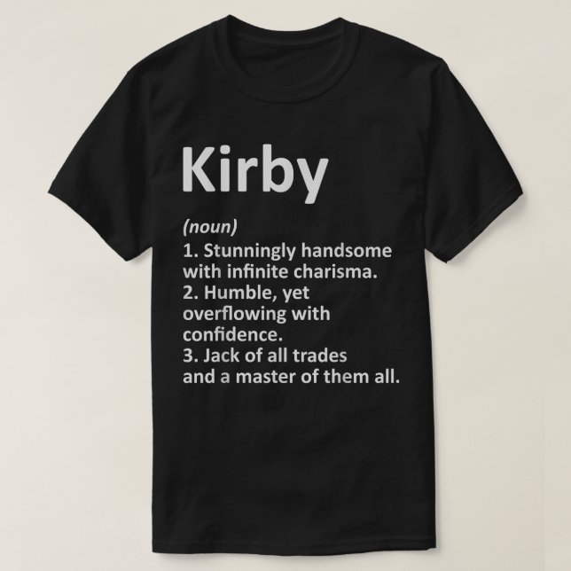 T-shirt KIRBY Définition Nom personnalisé Amusant Annivers (Design devant)