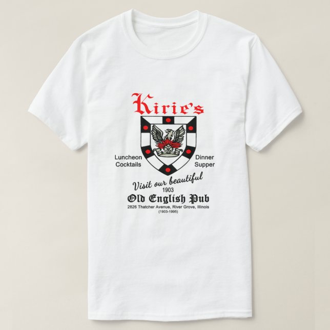T-shirt Kirie's Restaurant, River Grove, IL (Design devant)