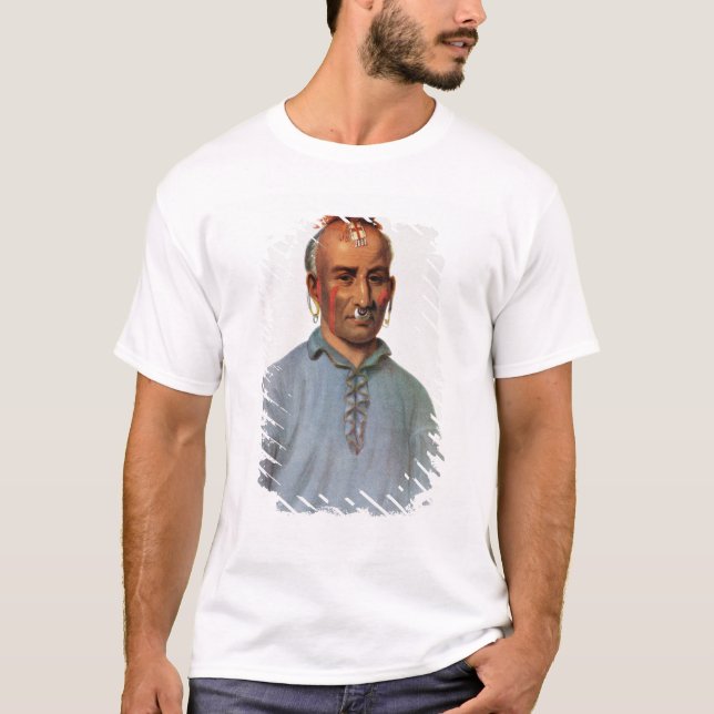 T-shirt Kish-Kal-Wa, un chef de Shawnee (Devant)