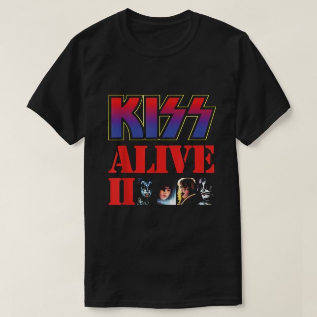T-shirt KISS 1977 Alive II (Design devant)