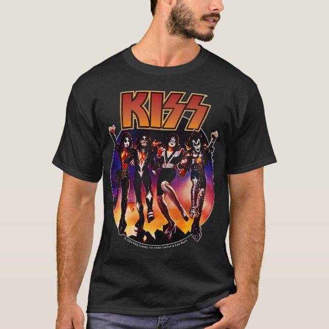 T-shirt KISS (conception vintage) (Devant)