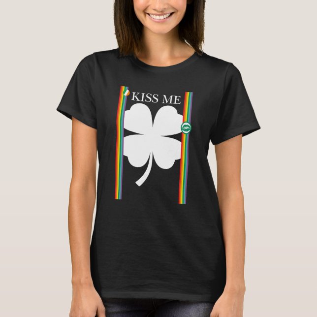 T-shirt Kiss Me Cool C Leaf St Patrick's Day Irish Celebra (Devant)