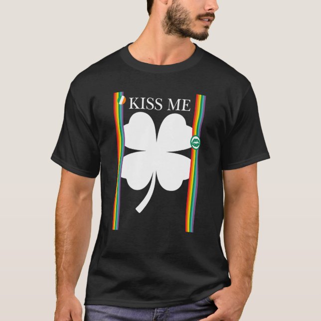 T-shirt Kiss Me Cool C Leaf St Patrick's Day Irish Celebra (Devant)
