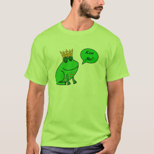 T-shirt Kiss Me - Frog Prince - Funny Frog T Shirt