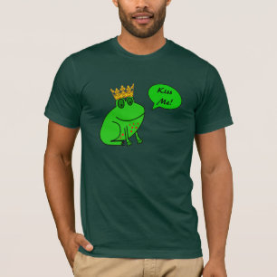 T-shirt Kiss Me - Frog Prince - Funny Frog T Shirt