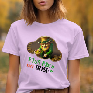 T-shirt Kiss Me, I am Irish - Emerald Isle Revelry
