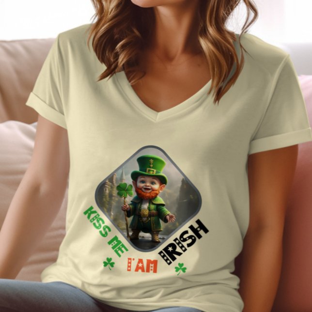 T-shirt Kiss Me, I am Irish - Green Glow Dance Party (Créateur téléchargé)