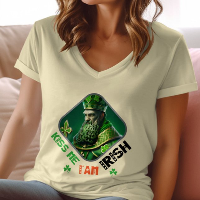 T-shirt Kiss Me, I am Irish - Irish Luck and Laughter (Créateur téléchargé)