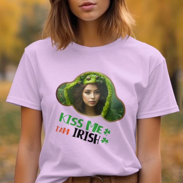 T-shirt Kiss Me, I am Irish - Shamrock chatoyant (Créateur téléchargé)