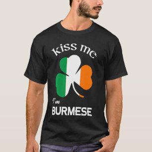 T-shirt Kiss Me I M Birman Shamrock Birmanie St Patrick S 