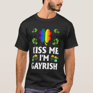 T-shirt Kiss Me I M Gayrish Gay Lgbt Pride Funny St Patron