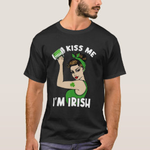 T-shirt Kiss Me I m Irish Beer Drinking Leprechaun St Part