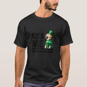 T-shirt Kiss Me I m Pawsome Golden Lab Retriever St Patron