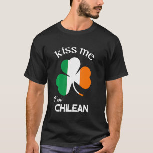 T-shirt Kiss Me I M Shamrock Chilien Chili St Patrick S Da