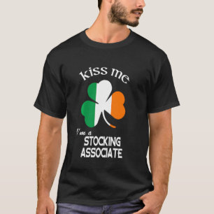 T-shirt Kiss Me I M'A Stocker Shamrock Associé St Patri