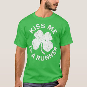 T-shirt Kiss Me Im A Runner Saint Patrick Day Cadeau