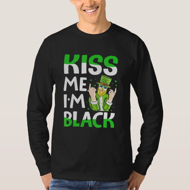 T-shirt Kiss Me Im Black Irish (Devant)