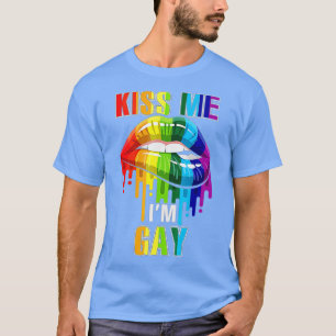T-shirt Kiss Me Im Gay Homosexuel Pride LGB