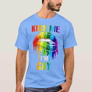 T-shirt Kiss Me Im Gay Homosexuel Pride LGB