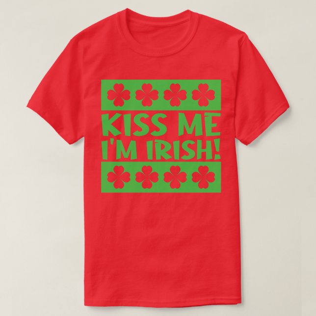 T-shirt Kiss Me Im Irish 2 (Design devant)