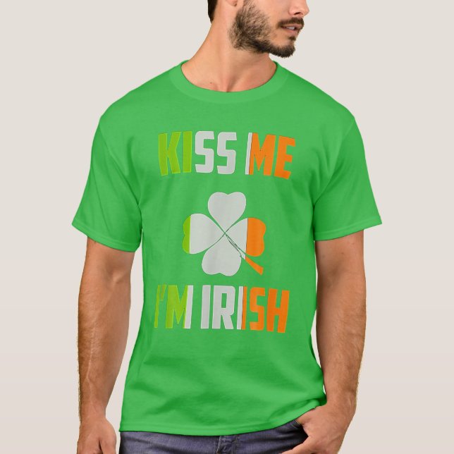 T-shirt Kiss Me Im Irish Saint Patrick Day Cadeaux (Devant)