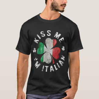 T-shirt Kiss Me Im Italien T Jour de la Saint Patrick Ital