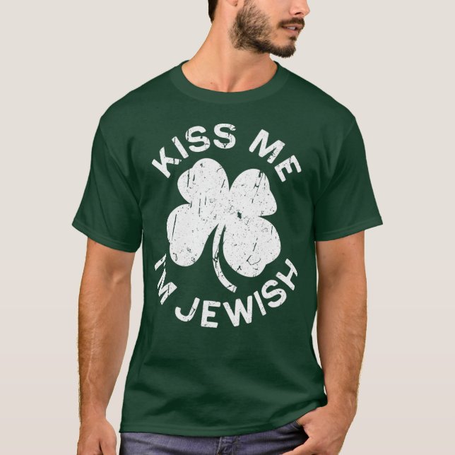 T-shirt Kiss Me Im Juif Saint Patrick Day Cadeau (Devant)