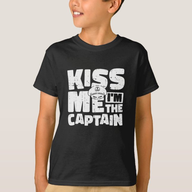 T-shirt Kiss Me Im The Captain Sailing - Sailor St Patrick (Devant)