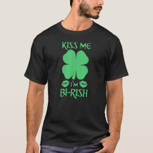 T-shirt Kiss Me Je suis Bi Rish Birish Irish Bisexual Prid