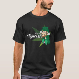 T-shirt Kiss Me Je suis Highrish Leprechaun Fumer les mauv