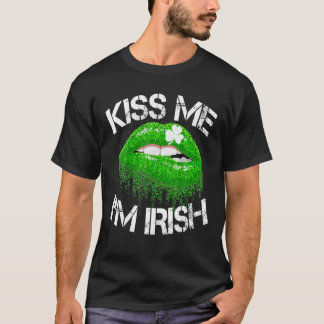 T-shirt Kiss Me Je suis Irlandais St Patrick's Day Saint P