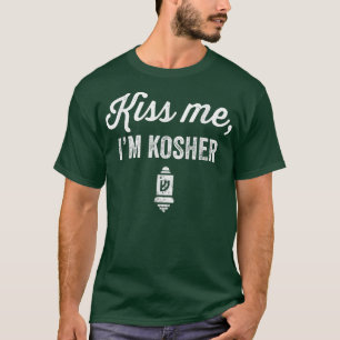 T-shirt Kiss Me Je suis Kosher Funny Juif Hébreu tradition