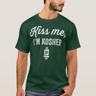 T-shirt Kiss Me Je suis Kosher Funny Juif Hébreu tradition
