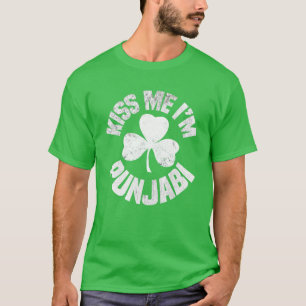 T-shirt Kiss Me Je suis Punjabi Jour de la Saint Patrick F