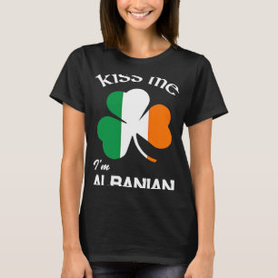 T-shirt Kiss Me Je suis Shamrock albanais Albanie St Patri
