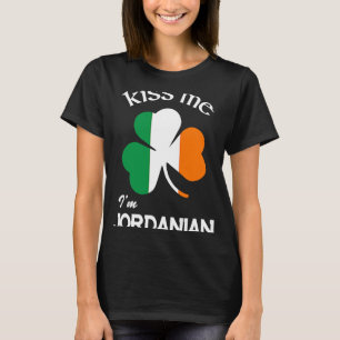 T-shirt Kiss Me Je suis Shamrock jordanien Jordan St Patri
