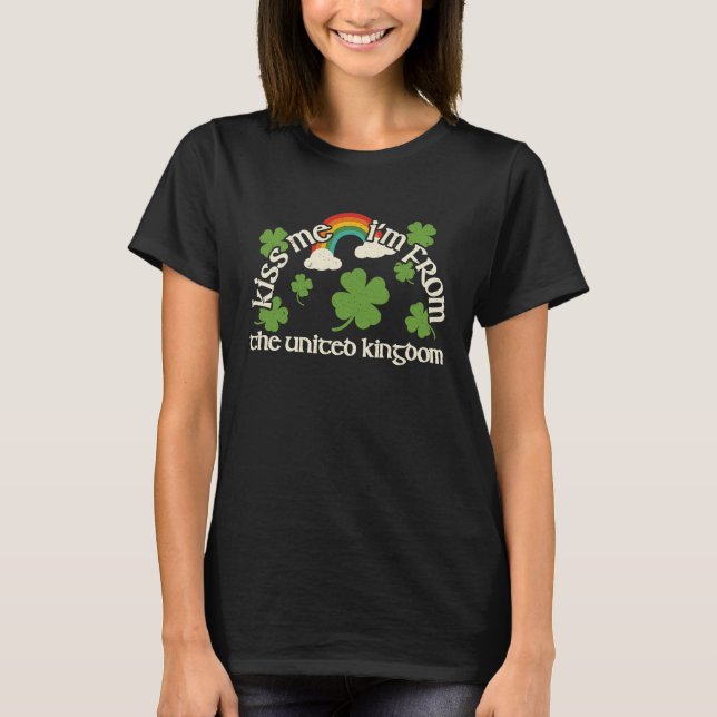 T-shirt Kiss Me Shamrock  Funny St Patrick's Day the Unite (Devant)