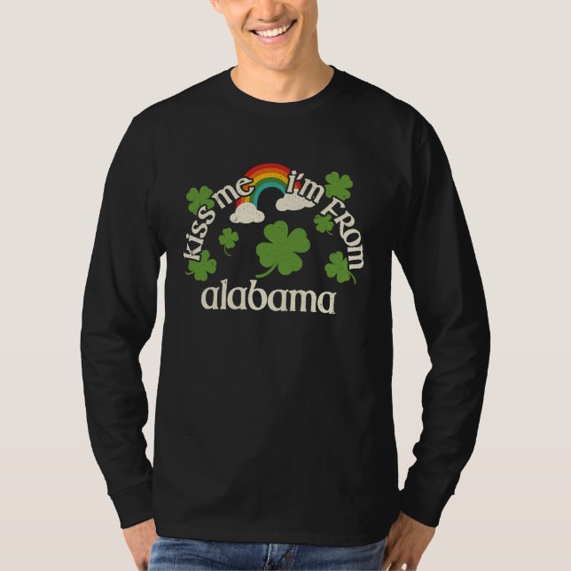 T-shirt Kiss Me Shamrock  State St Patrick's Day Alabama (Devant)