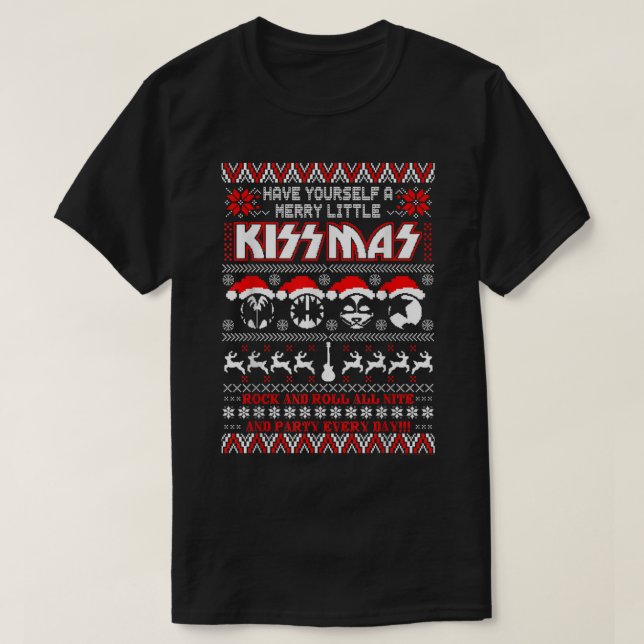 T-shirt KISS Merry Little KISSmas (Design devant)
