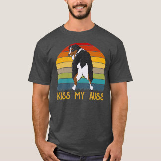 T-shirt Kiss My A Funny Aie Mom Australian Shepherd les an