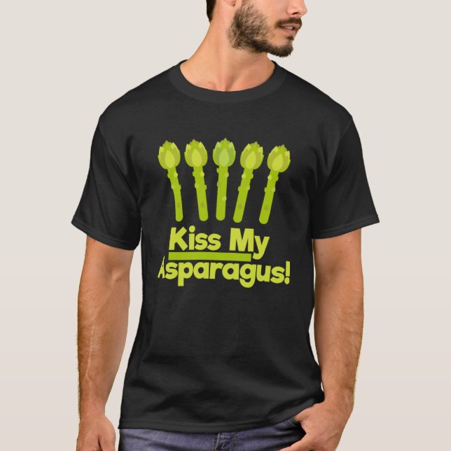 T-shirt Kiss My Asparagus Delicious Asparagus Green Vegeta (Devant)