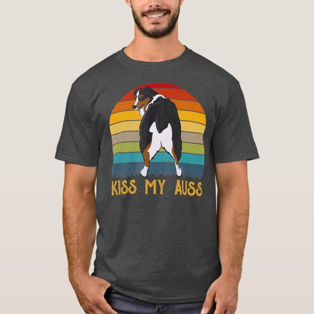 T-shirt Kiss My Auss Funny Aussie Maman Aussie Propriétair (Devant)