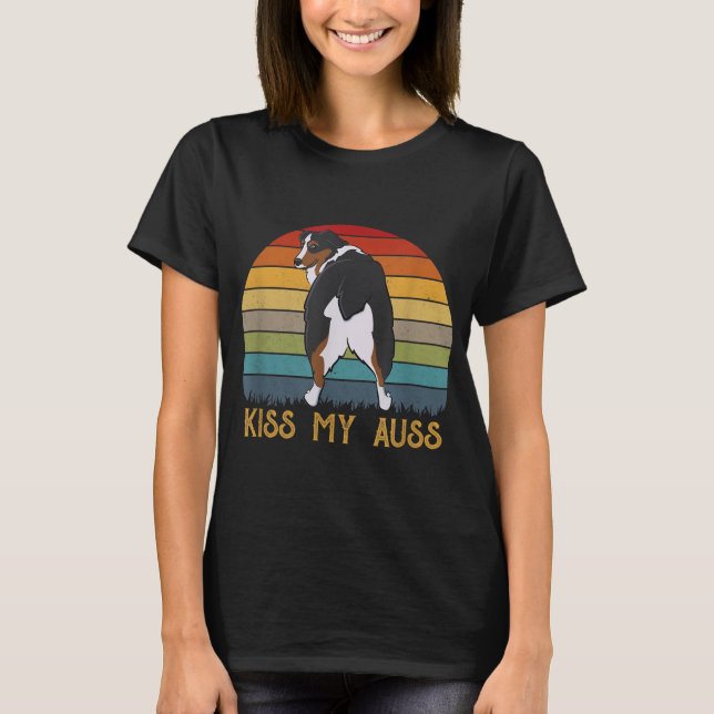 T-shirt Kiss My Auss Funny Aussie Maman Aussie Propriétair (Devant)