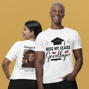 T-shirt Kiss My Class Adieu Amusant Diplôme personnalisé