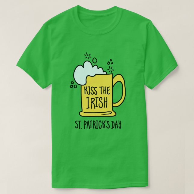 T-shirt Kiss the Irish Beer St. Patrick’s Day (Design devant)