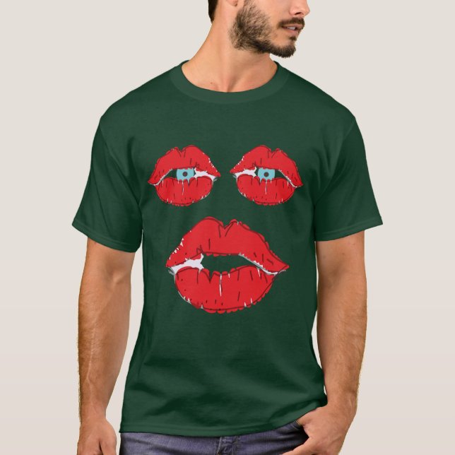 T-shirt KISSES Chemises Foncées (Devant)