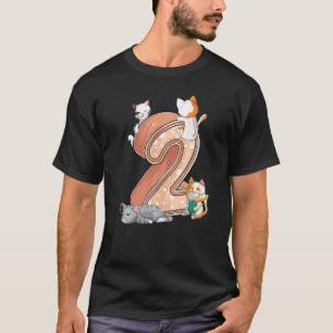 T-shirt Kit anniversaire 2ème deuxième 2 ans chat deux 2 a