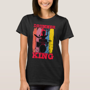 T-shirt Kit batterie batteur King Kit Piège Snare Bass Hi-