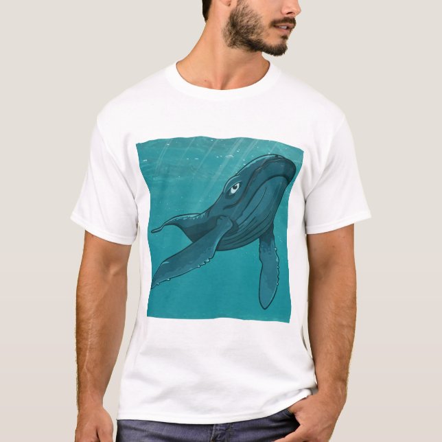 T-shirt Kit, cachalot, sous l'eau (Devant)