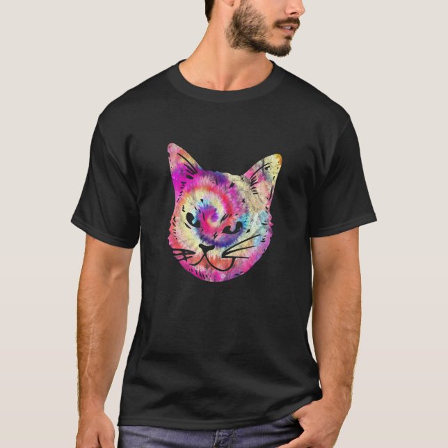 T-shirt Kit Chat Teinture Kitten Kitty Chat Maman Chat Pap (Devant)
